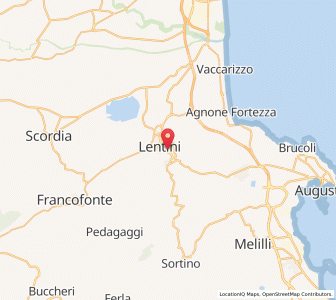 Map of Carlentini, Sicily