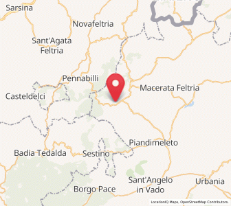 Map of Carpegna, The Marches