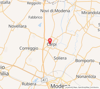 Map of Carpi Centro, Emilia-Romagna