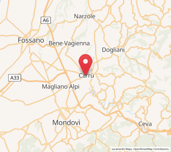 Map of Carrù, Piedmont