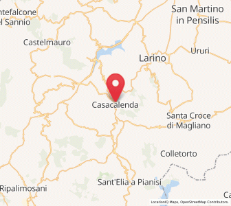 Map of Casacalenda, Molise