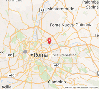 Map of Casal de' Pazzi, Lazio