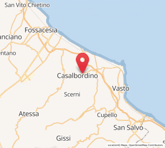 Map of Casalbordino-Miracoli, Abruzzo