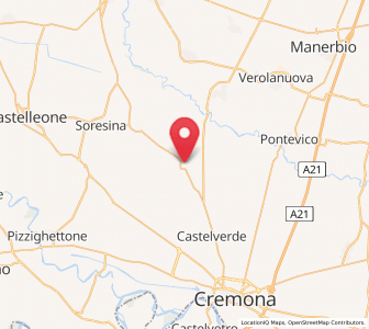 Map of Casalbuttano, Lombardy