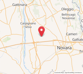 Map of Casaleggio Novara, Piedmont