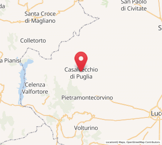 Map of Casalvecchio di Puglia, Apulia