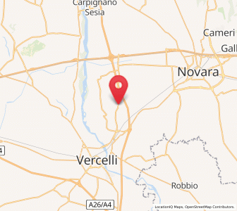 Map of Casalvolone, Piedmont