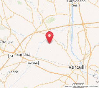 Map of Casanova Elvo, Piedmont