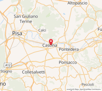 Map of Cascina, Tuscany