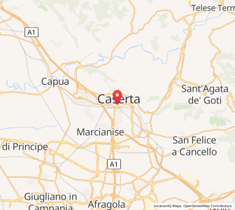 Map of Caserta, Campania
