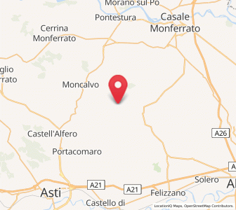 Map of Casorzo, Piedmont