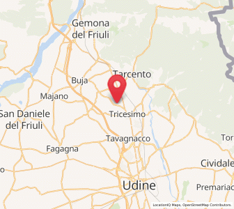 Map of Cassacco, Friuli Venezia Giulia