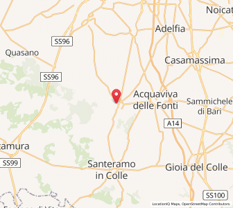 Map of Cassano delle Murge, Apulia