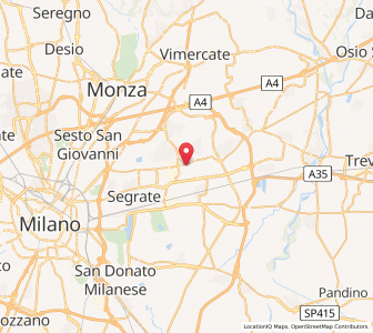 Map of Cassina de' Pecchi, Lombardy