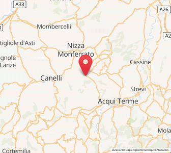 Map of Castel Boglione, Piedmont
