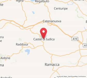 Map of Castel di Judica, Sicily