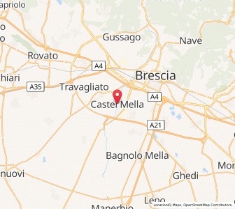 Map of Castel Mella, Lombardy