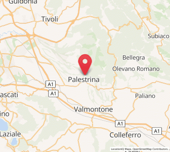Map of Castel San Pietro Romano, Lazio