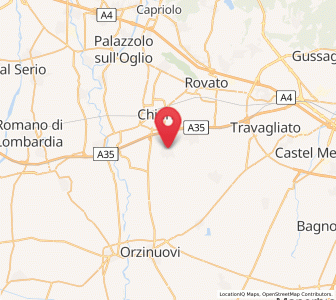 Map of Castelcovati, Lombardy