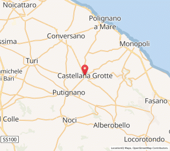 Map of Castellana, Apulia