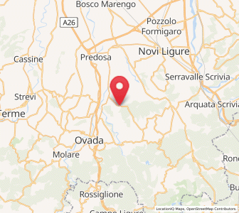 Map of Castelletto d'Orba, Piedmont
