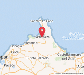 Map of Castelluzzo, Sicily