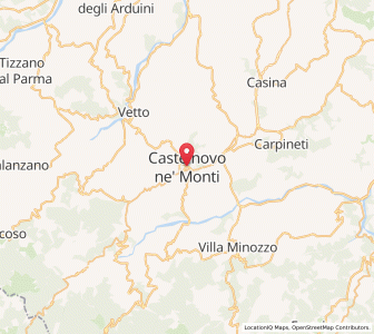 Map of Castelnovo ne'Monti, Emilia-Romagna
