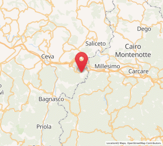 Map of Castelnuovo di Ceva, Piedmont