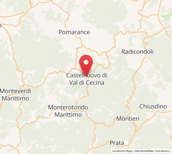 Map of Castelnuovo di Val di Cecina, Tuscany