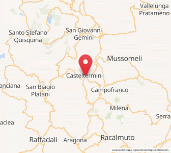 Map of Casteltermini, Sicily