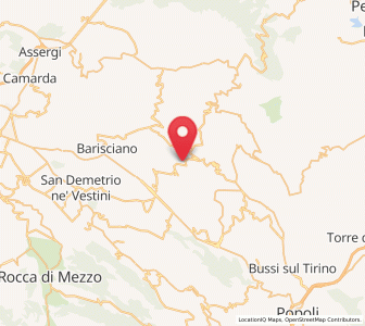 Map of Castelvecchio Calvisio, Abruzzo