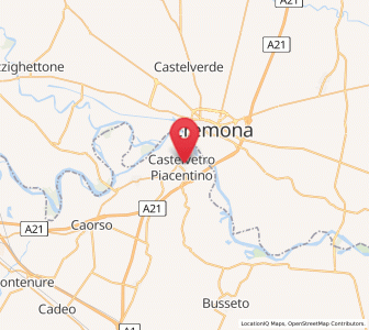 Map of Castelvetro Piacentino, Emilia-Romagna