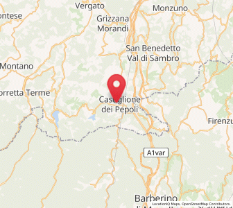 Map of Castiglione dei Pepoli, Emilia-Romagna