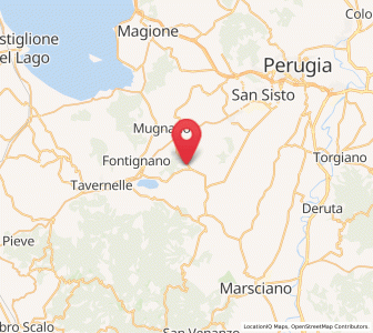 Map of Castiglione della Valle, Umbria