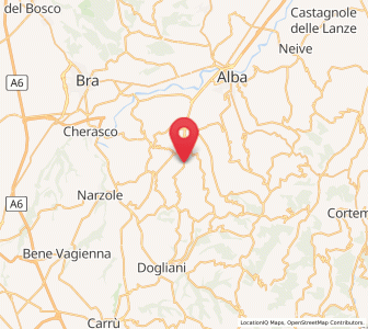 Map of Castiglione Falletto, Piedmont