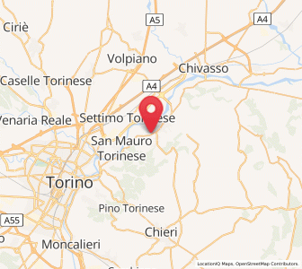 Map of Castiglione Torinese, Piedmont