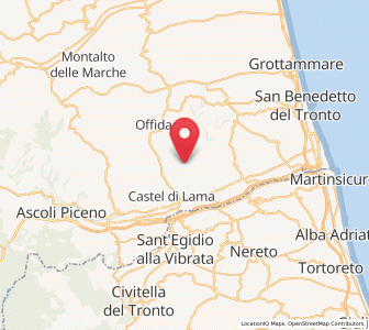 Map of Castorano, The Marches