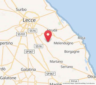 Map of Castri di Lecce, Apulia