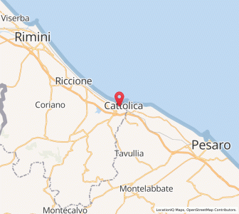 Map of Cattolica, Emilia-Romagna