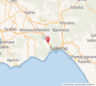 Map of Cava Dè Tirreni, Campania