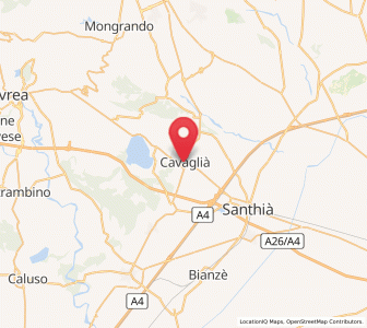 Map of Cavaglià, Piedmont