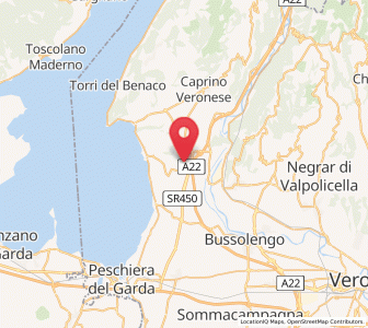 Map of Cavajon Veronese, Veneto