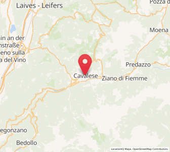 Map of Cavalese, Trentino-Alto Adige