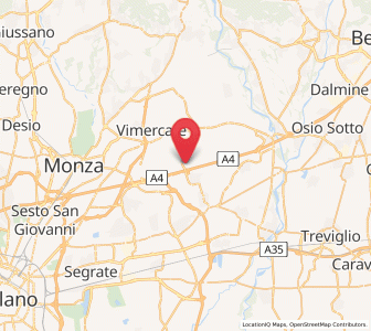 Map of Cavenago di Brianza, Lombardy