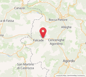 Map of Caviola, Veneto