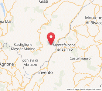 Map of Celenza sul Trigno, Abruzzo