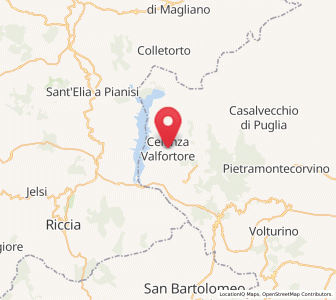 Map of Celenza Valfortore, Apulia