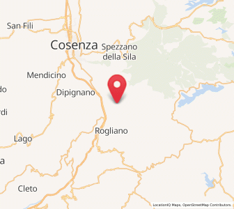 Map of Cellara, Calabria