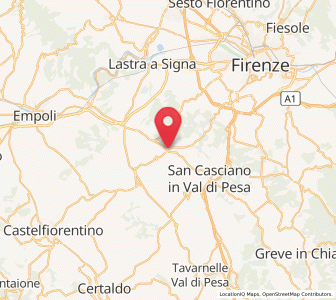 Map of Cerbaia, Tuscany