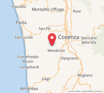 Map of Cerisano, Calabria